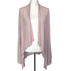 BOBEAU NWT Women's Large Pink Open Front Waterfall‎ Drape Cardigan Stitch Fix